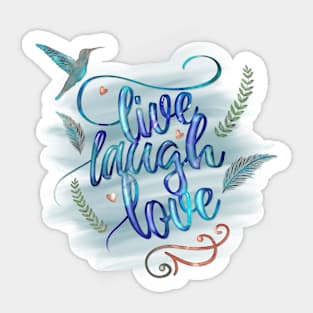 Live, Laugh, Love Watercolour Sticker